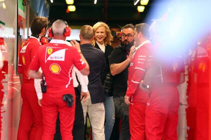 Gp Australia, Kidman in visita ai box Ferrari 3
