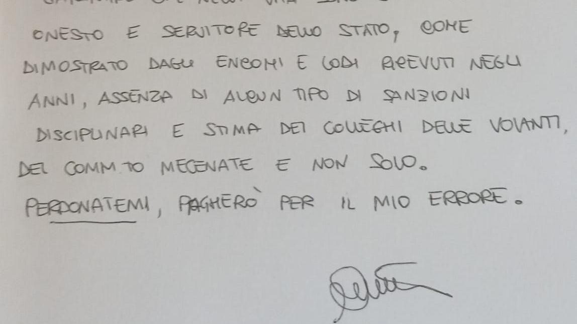 Lettera di Cinturrino