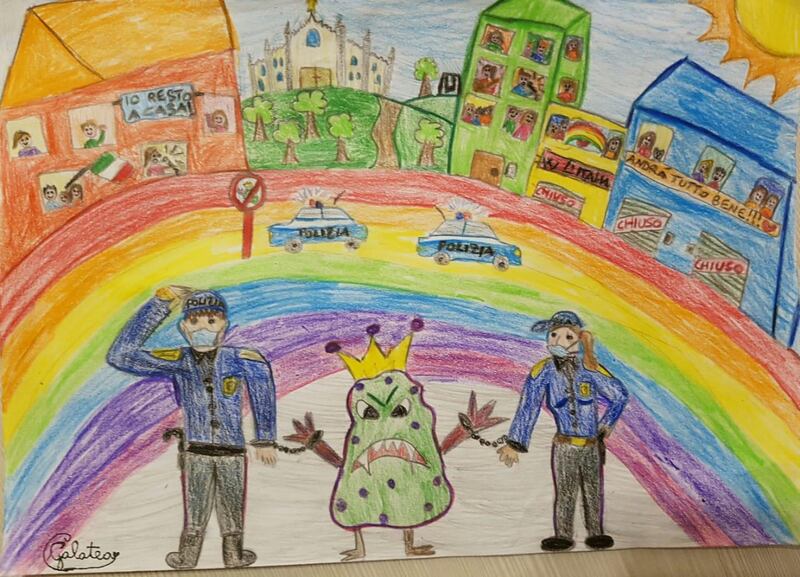 Milano, i disegni dei figli di poliziotti che combattono il coronavirus 6