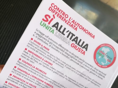 Autonomia, i rischi costituzionali del referendum