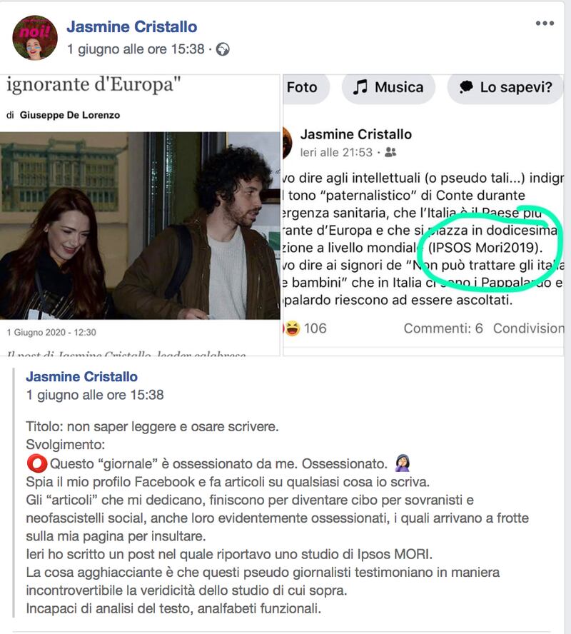 l post di Jasmine Cristallo