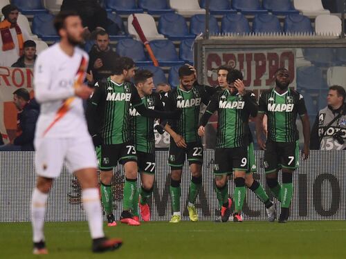 Il Sassuolo piega 4-2 la Roma: quarto posto a rischio