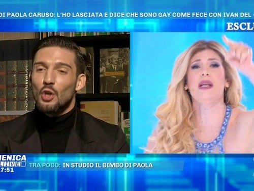 Domenica Live, scontro infuocato tra Paola Caruso e Moreno Merlo