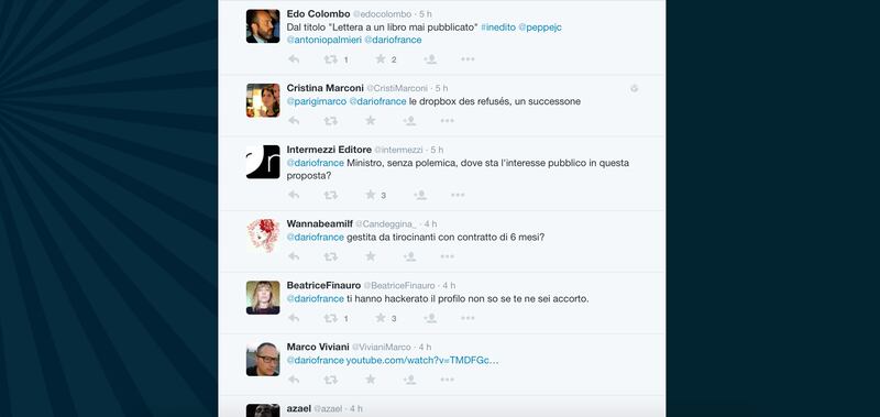 Dario Franceschini contestato su Twitter 9