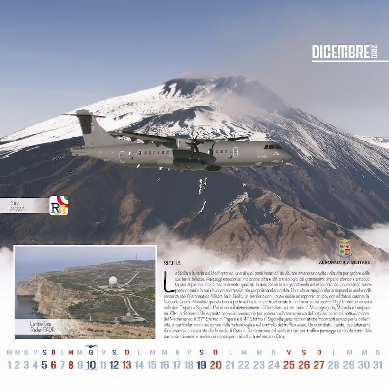Le fotografie del calendario dell'Aeronautica Militare 2