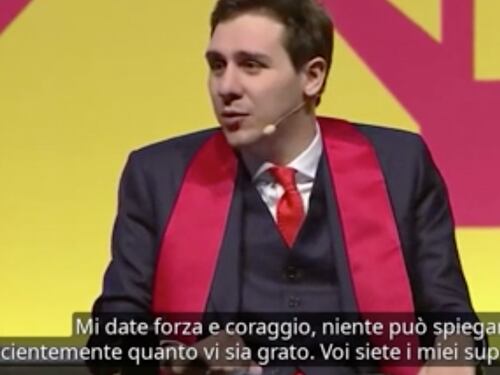 Leonardo Lotto e il suo toccante discorso di laurea: "Dobbiamo lottare per la libertà"