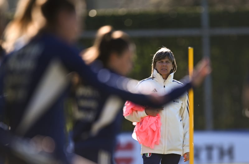 Bertolini in sessione d'allenamento al pre-raduno di Brunico (FIGC)