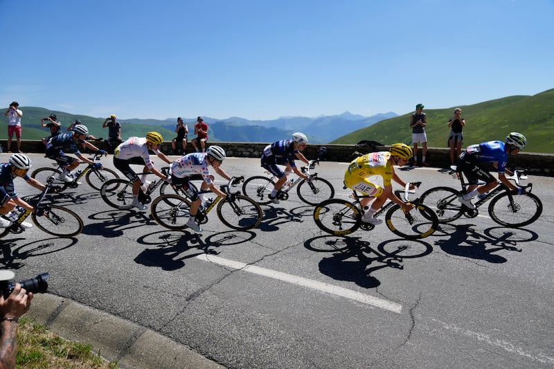 Tour tappa 15 Mas Pogacar Vingegaard