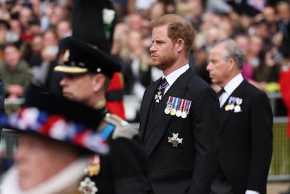 William, Kate, Harry e Meghan al funerale della regina Elisabetta 7
