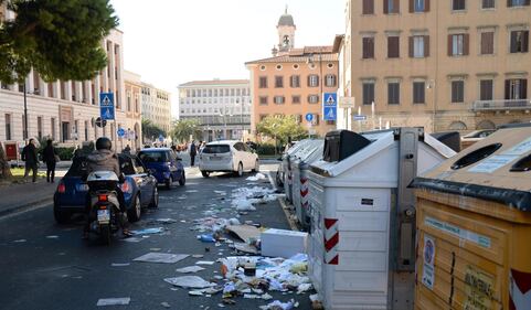 Spazzini in sciopero a Livorno 20