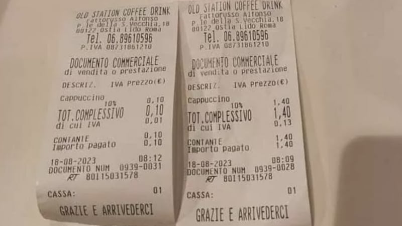 L'estate degli scontrini folli. Cappuccino senza schiuma? Paghi di più