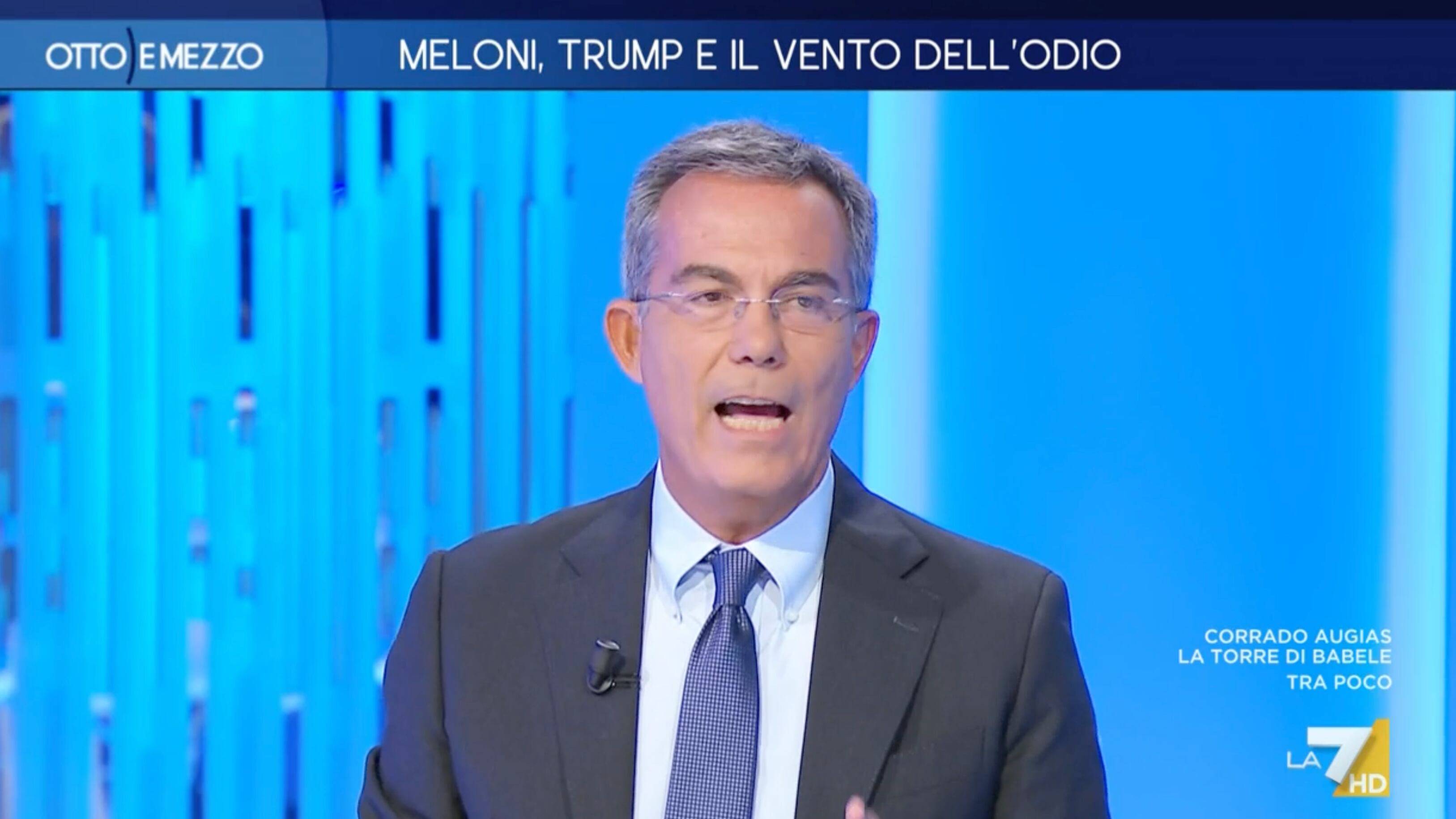 "In difficoltà e isolata all'estero". Floris disco rotto contro la Meloni