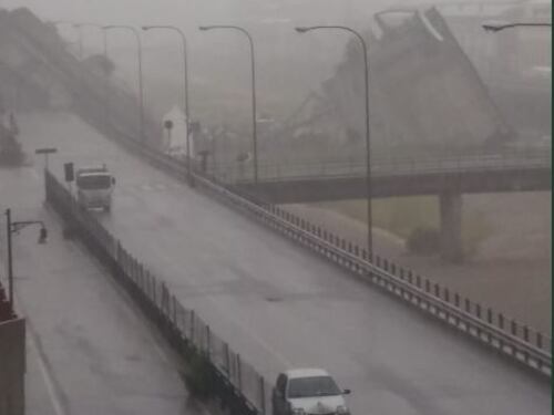 Il ponte crollato a Genova sulla A10