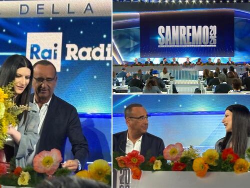 Sanremo, Conti si commuove parlando di Baudo. Su Pucci: "Io indipendente nel mio lavoro"
