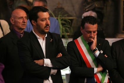 Funerali Buonanno, il dolore di Matteo Salvini 5