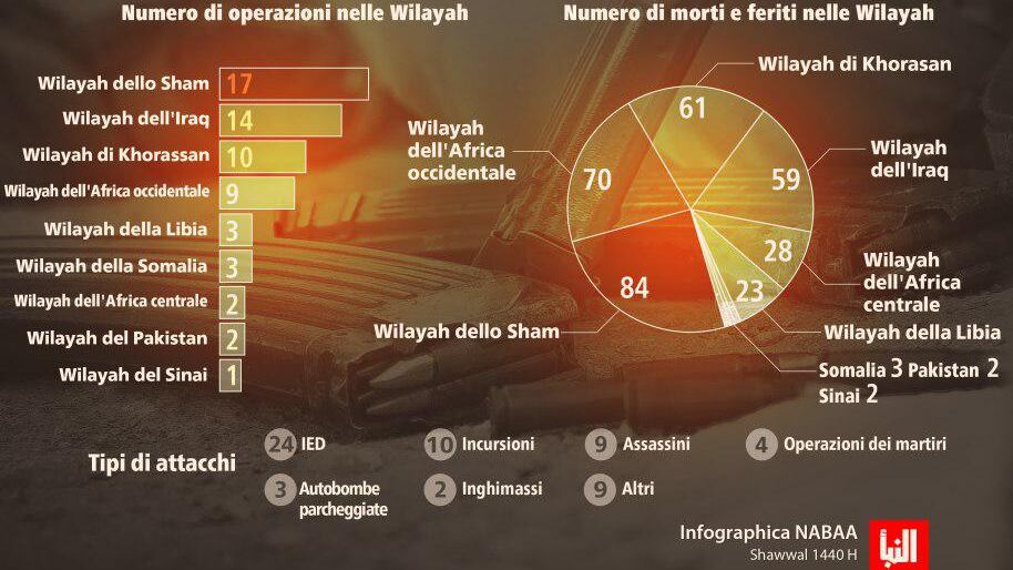 Stato islamico, infografica di al-Naba tradotta in italiano