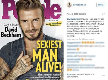 David Beckham, l'uomo più sexy del 2015 2