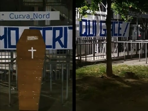 Minacce di morte al presidente del Pescara Sebastiani: davanti allo stadio spunta una bara