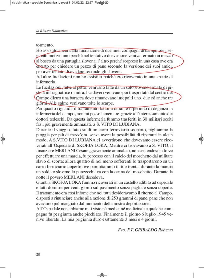 Il rapporto segreto sulle torture titine 4