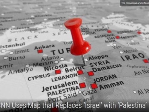 La Cnn cancella lo Stato di Israele dalla mappa del Medio Oriente