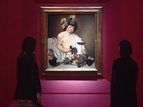 Piove agli Uffizi, Caravaggio bagnato