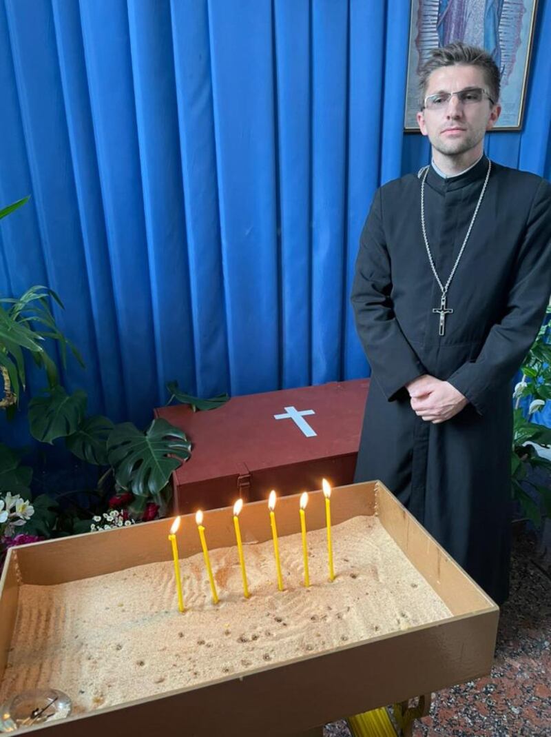 In una sorta di cassapanca sono custoditi i resti dei nostri soldati, presso una chiesa cattolica di Volgogrado