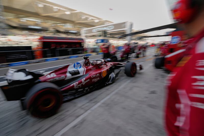 F1 Abu Dhabi FP1 Leclerc box