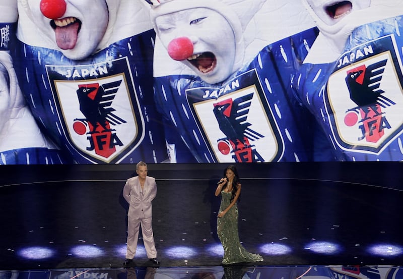 Sorteggio mondiale Robbie Williams Nicole Scherzinger