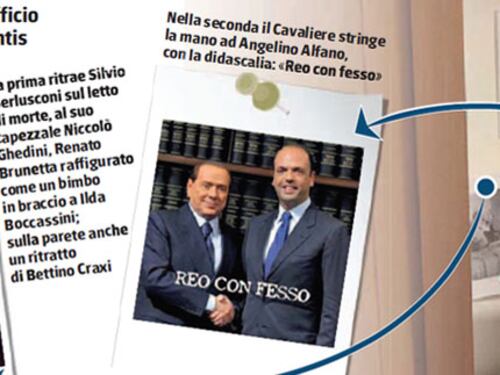 Le foto che sbeffeggiano il Cav spariscono dalla stanza del pm