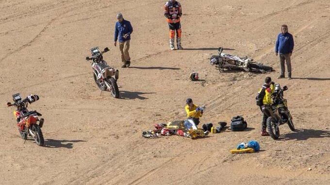 Dakar 2020, l'olandese Edwin Staver grave dopo un brutto incidente