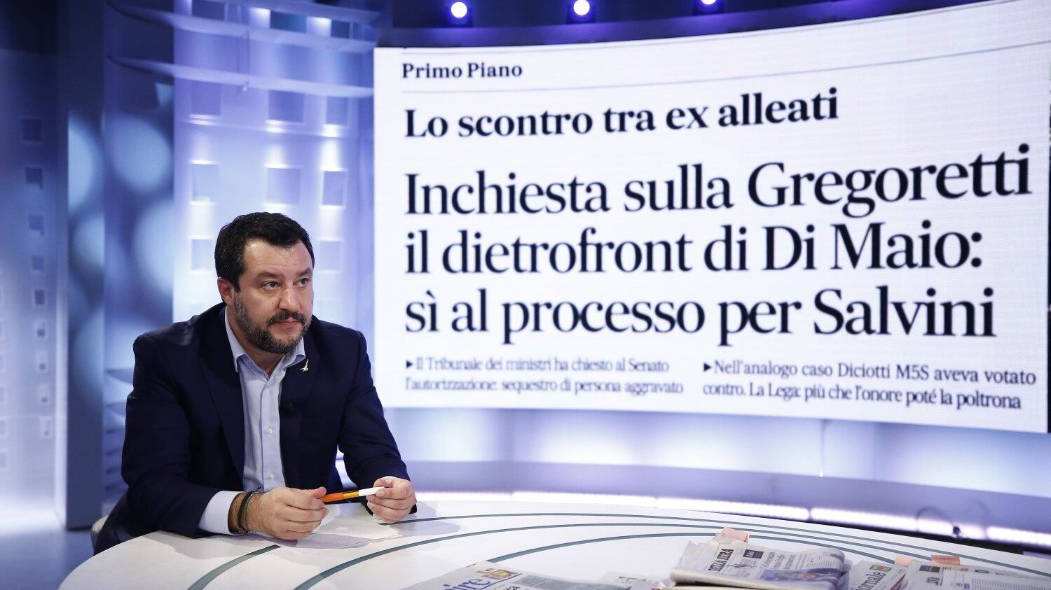 Gregoretti, Salvini va all'attacco: "Conte e Di Maio hanno perso l'onore"