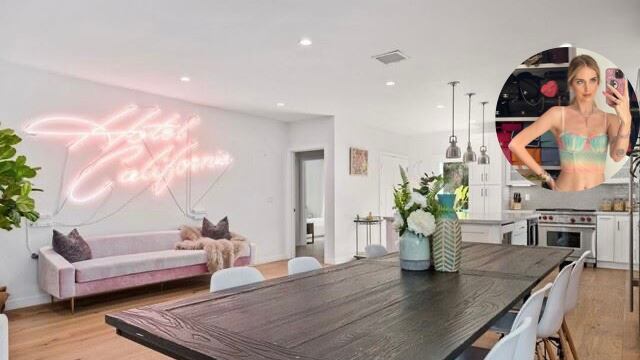 Tre camere, cabina armadio e giardino: Chiara Ferragni vende la villa di Los Angeles