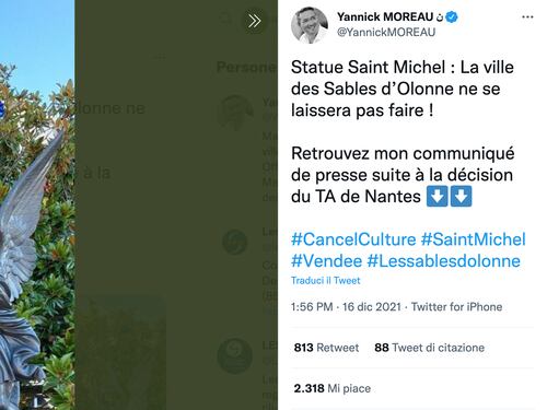 Francia, la cancel culture contro la statua di San Michele
