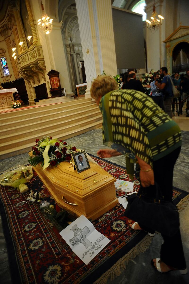 Fermo, i funerali di Emmanuel Chidi Namdi 14