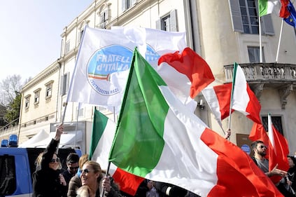 La protesta di Fratelli d'Italia 1