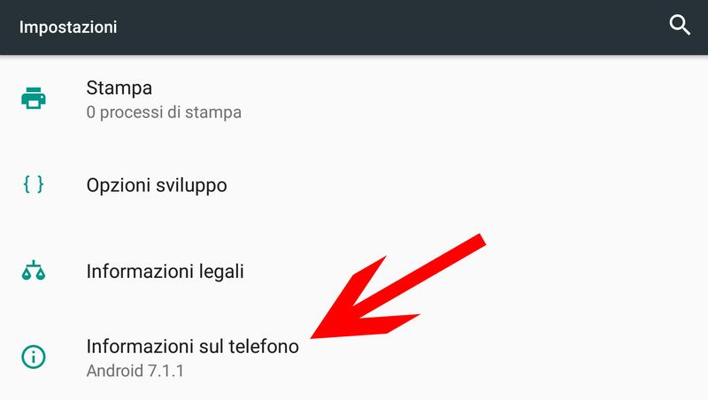Android: versione installata
