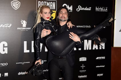 Clizia Incorvaia e Francesco Sarcina alla serata-evento The B night - long live Batman a Milano (2019)