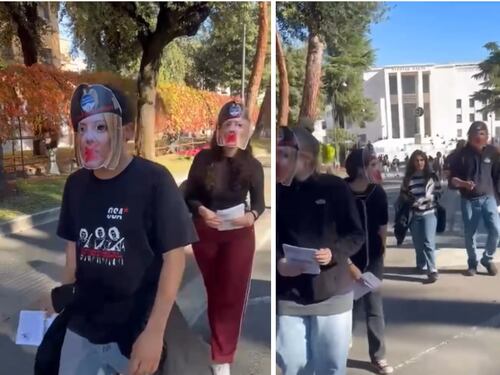 Fantocci e maschere di Meloni, Bernini e Gasparri a La Sapienza: "Autorità agiscano"
