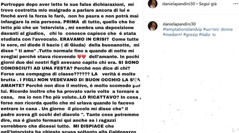 Daniela Pandini, post vs Ippoliti