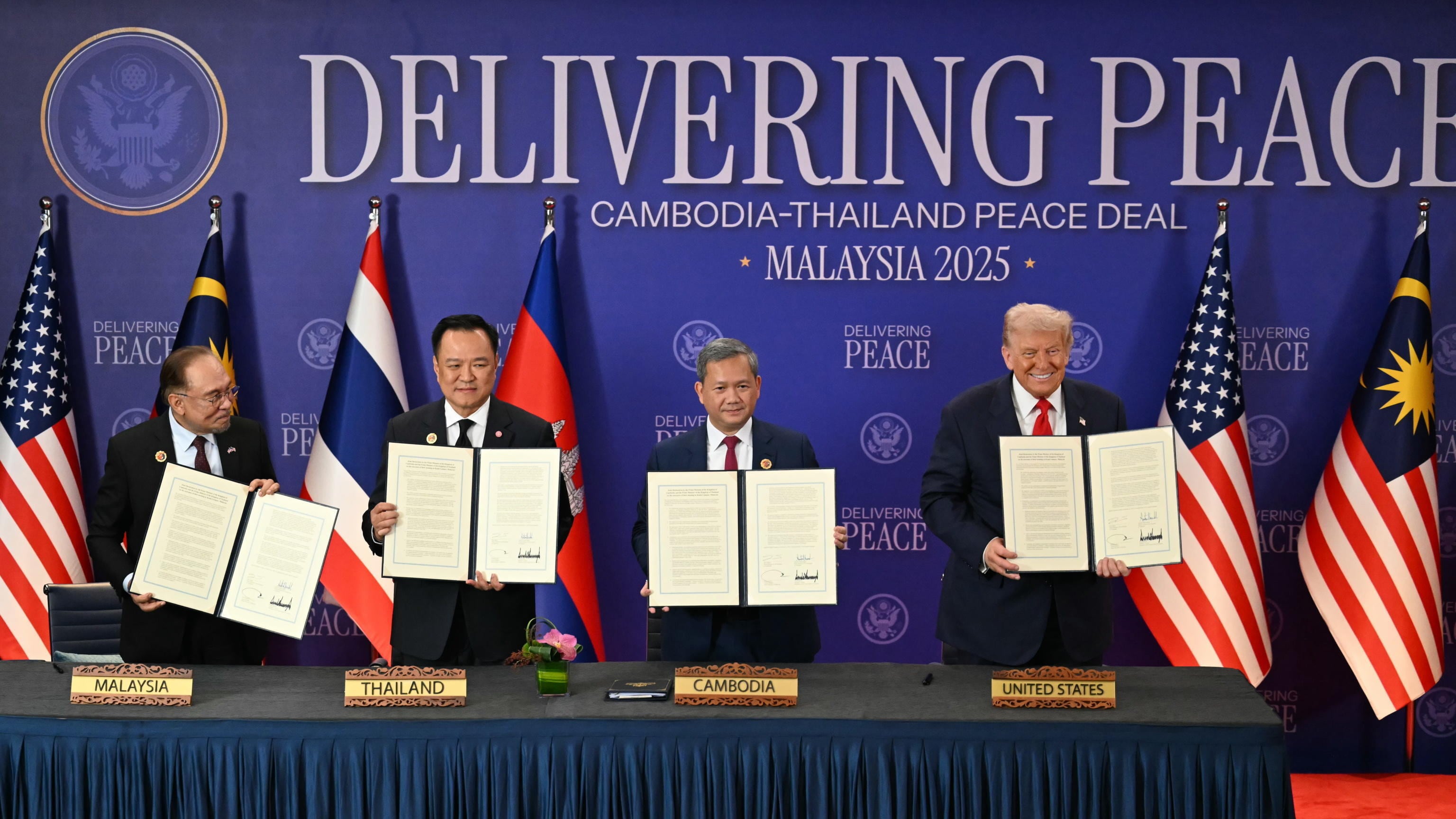 Trump media la pace tra Thailandia e Cambogia: firmato a Kuala Lumpur l’accordo di cessate il fuoco