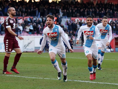 Serie A: il poker di Mertens fa volare il Napoli al terzo posto in solitaria