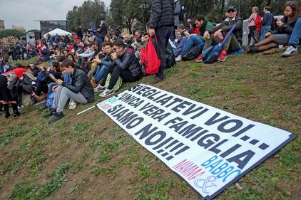 I manifestanti al Family Day 18