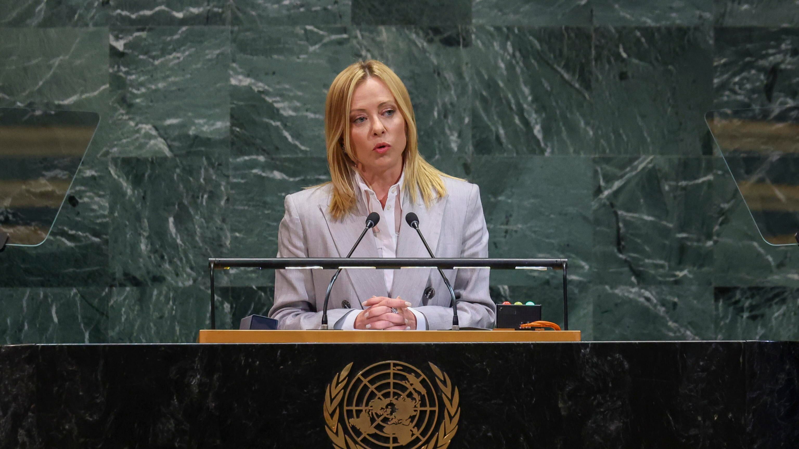 Meloni all'Onu: "Israele oltre i limiti. Mosca ha calpestato il diritto"
