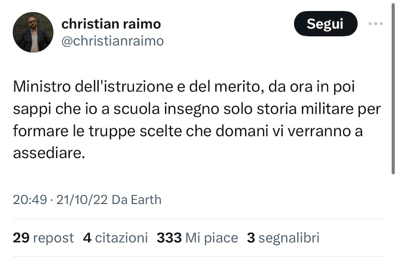 Raimo Ministro istruzione