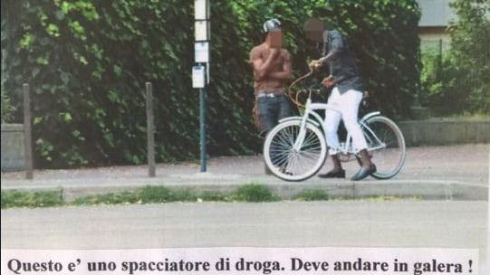Modena, sui muri della città le foto di chi spaccia