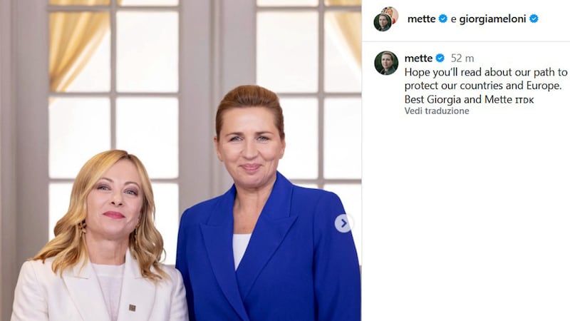 Asse Italia-Danimarca, Meloni: “Unite per difendere l’Europa, non accetteremo mai un’immigrazione incontrollata”