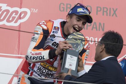 Marc Marquez e la festa per il mondiale 4