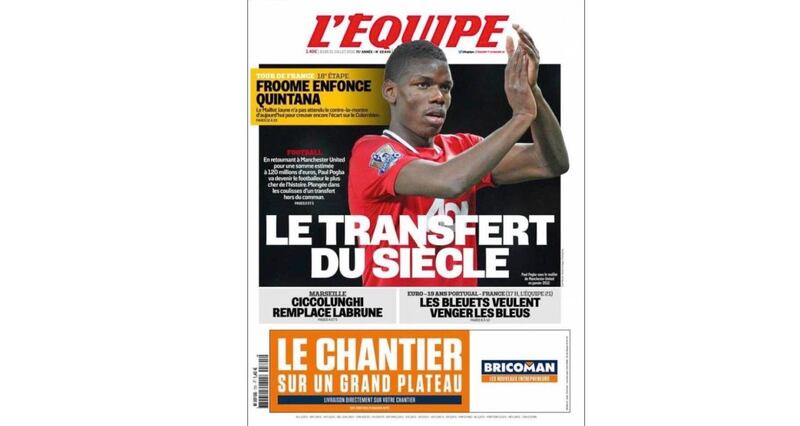 Pogba - L'Equipe