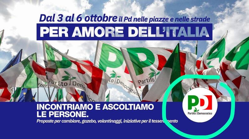 Il Pd "nasconde" la sua bandiera rossa 3