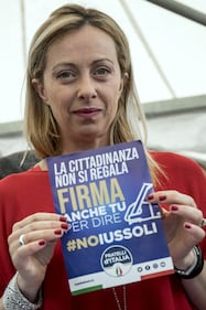Cittadinanza, raccolta di firme di Fdi contro ius culturae 1
